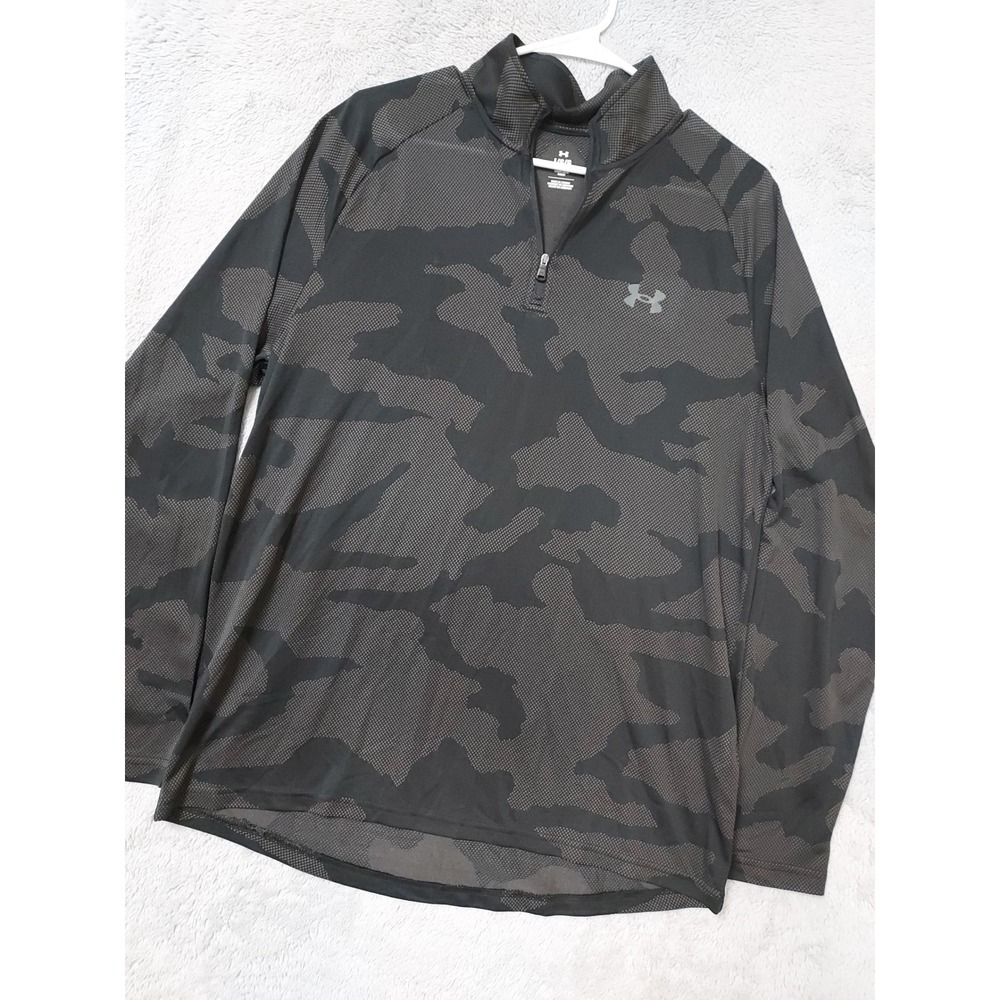 Under Armour Pullover Mens Large Camo Quarter Zip Activewear Velocity Jacquard L